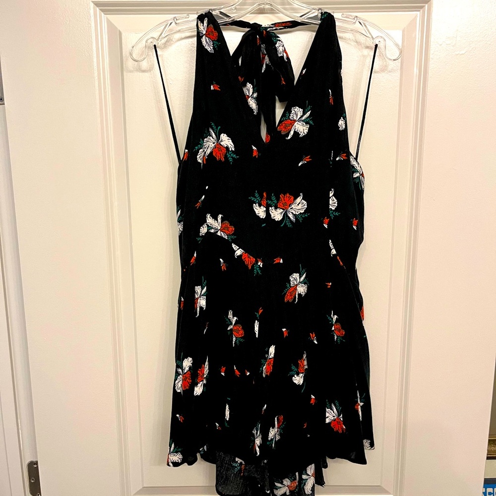 Free People Black Floral Romper